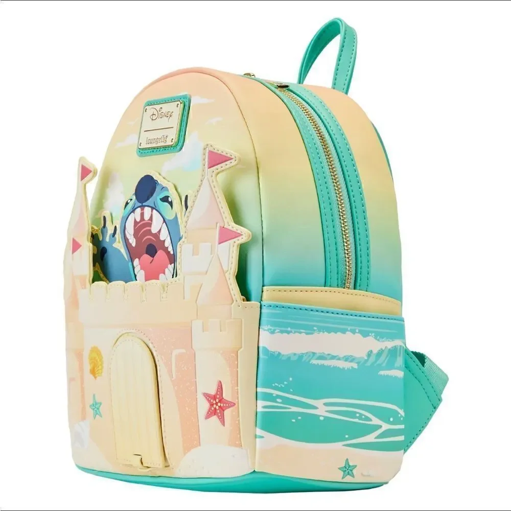 Loungefly Disney Stitch Sandcastle Beach Surprise Mini Backpack